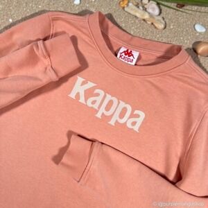 Kappa Authentic Crewneck Pullover Sweatshirt | Coral Peach | Women's SMALL